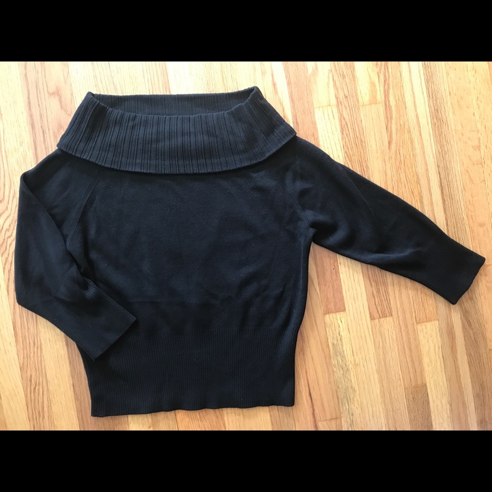 Liz Claiborne, off the shoulder black sweater